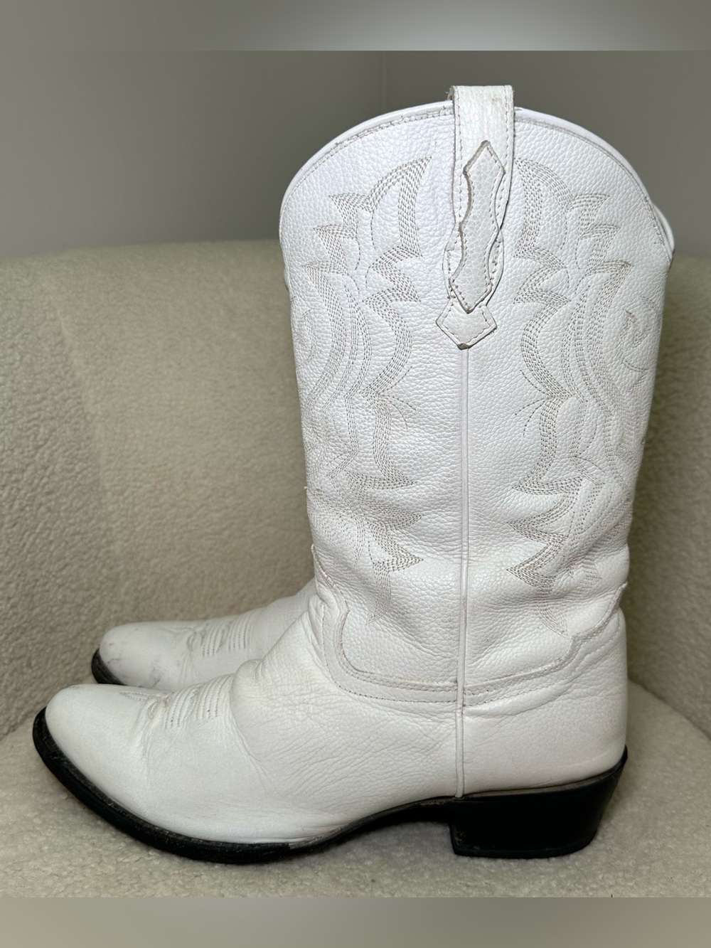 Shyanne White Leather Boots Embroidered Western Cowboy Cowgirl Boho Festival 11